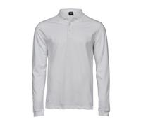 Tee Jays Lusso Elasticizzato Cotone Nero Blu O Bianco Manica Lunga Polo S-3XL