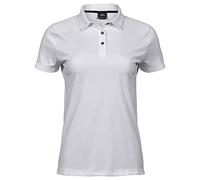 Tee Jays Luxury Maglietta Polo Sport Donna (M) (Bianco)