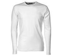 Tee Jays Mens Long Sleeve Interlock Tee - White - XL