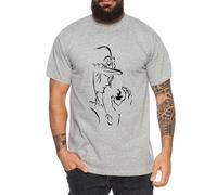 Tee Kiki Ace Fire - Maglietta da Uomo Cappello di Paglia Luffy Zoro One Monkey D. Pirate Ace Piece Goku Anime Ruffy, Dimensione:S, Colore:Grigio Erica