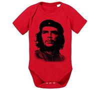 Tee Kiki Che Guev Proverbi Guevara Romper Body in Cotone Biologico per Ragazzi e Ragazze 0-12, Größe2:68/4-6 Mesi, Baby:Rosso