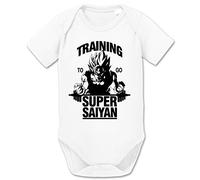 Tee Kiki Goku SS Dragon Proverbi Ball Baby Son Romper Body in Cotone Biologico per Ragazzi e Ragazze 0-12, Größe2:80/10-12 Mesi, Baby:Bianco