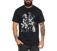 Tee Kiki Heroes One Manga Maglietta da Uomo Anime Piece, Farbe2:Nero, Größe2:X-Large