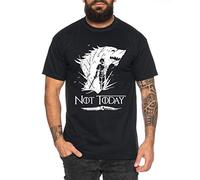 Tee Kiki Not Today II - Maglietta da Uomo Targaryen Thrones Game of Stark Lannister Baratheon Daenerys Khaleesi TV Blu-Ray Dvd, Farbe2:Nero, Größe2:XXX-Large