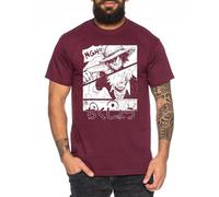 Tee Kiki Ruffy NGH - Maglietta da Uomo Cappello di Paglia Luffy Zoro One Monkey D. Pirate Ace Piece Goku Anime Ruffy, Dimensione:L, Colore:Borgogna