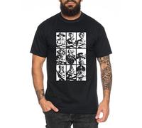 Tee Kiki Ruffy Team - Maglietta da Uomo Cappello di Paglia Luffy Zoro One Monkey D. Pirate Ace Piece Goku Anime Ruffy, Dimensione:4XL, Colore:Nero