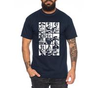 Tee Kiki Ruffy Team - Maglietta da Uomo Cappello di Paglia Luffy Zoro One Monkey D. Pirate Ace Piece Goku Anime Ruffy, Dimensione:XXL, Colore:Blu Scuro