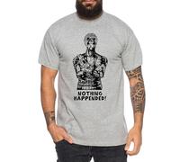 Tee Kiki Zoro Blood - Maglietta da Uomo Cappello di Paglia Luffy Zoro One Monkey D. Pirate Ace Piece Goku Anime Ruffy, Dimensione:M, Colore:Grigio Erica