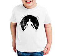 Tee Kiki Zoro Moon One Manga T-Shirt Luffy per Bambini Anime Piece, Kinder T-Shirt Größe:98-104 (3-4 Anni), Kinder Farben:Bianco