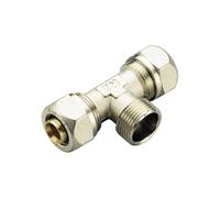 TEE MASCHIO A COMPRESSIONE PER MULTISTRATO TM Ø32 x 1"" x Ø32 (3,0) mm