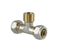 TEE MASCHIO A COMPRESSIONE PER TUBO MULTISTRATO TDM Ø32 x 1"" x Ø32 (3,0) mm