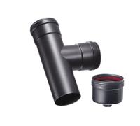 TEE NERA CONDENSA D.80/90° F-F-M LINEA PELLET CON TAPPO E GUARNIZIONI