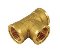 TEE OTTONE GIALLO FEMMINA DIAMETRI 1/2" A 2" 130OT TIEMME