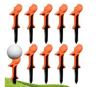 Tee per palline da golf, supporto da 8,9 cm, 10 pezzi, design a testa inclinata a 10 gradi, a basso attrito, per esercitazioni di guida, colpi da fairway, allenamento, ridurre la rotazione, comfort