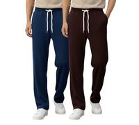 Tee Projekt Pantaloni da uomo, pantaloni da uomo e pantaloni formali, lunghezza intera, a volte leggermente ritagliati per stili moderni, disponibili in taglie forti, Teal - Maroon, 3XL