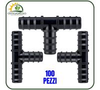 TEE RACCORDO A 3 VIE PORTAGOMMA "T" TEES TI PER TUBO IRRIGAZIONE ALA GOCCIOLANTE