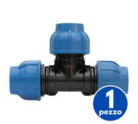 TEE RACCORDO A COMPRESSIONE 90 T RACCORDI TEES PN16 PER TUBO IRRIGAZIONE