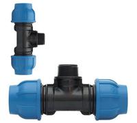 TEE RACCORDO A COMPRESSIONE FILETTATO MASCHIO T TEES PN16 PER TUBO IRRIGAZIONE