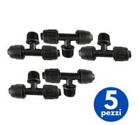 TEE RACCORDO A COMPRESSIONE FILETTATO MASCHIO T TEES PN4 PER TUBO IRRIGAZIONE