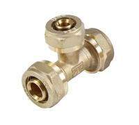 Tee ridotto FFF 26x20x26mm per tubo multistrato a compressione