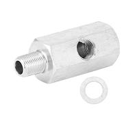 Tee Sensore Pressione Olio, Connettore Tee Universale da 1/8 Pollici BSPT Sensore Pressione Olio Adattatore NPT per Manometro Linea di Alimentazione