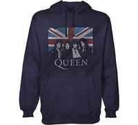 Tee Shack Queen Union Jack Freddie Mercury Ufficiale Felpa con Cappuccio (Small)