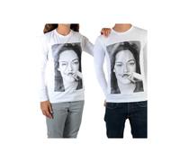 Tee Shirt Little Eleven Paris Chris LS Mixte - Bianco