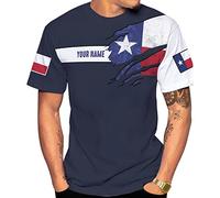 Tee T-Shirt Personalized Name Texas Flag And Map Dont Mess with Texas 3D Magliette Basic Girocollo Maglietta T-Shirt Casual Maglietta Uomo per Tutti I Giorni, Estate, Lavoro S