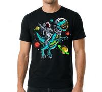 Tee T-Shirt Space Astronaut Riding T-Shirt Durevole | Casuale Maglietta a Maniche Corte Uomo Premium Manica Corta per Running Palestra Correre