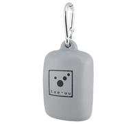 tee-uu CLEAN PRO - Panno igienico con sacchetto e moschettone, grigio, asciugamano o salvietta per il sudore, utilizzabile rapidamente con moschettone in alluminio, asciugamano in microfibra