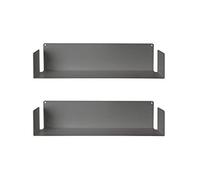 TEEbooks - 2 Mensole da Parete per Libri 60 cm | Design Invisibile e Minimalista | Porta Libri | Made in Italy | Acciaio di Qualità | Facile da Fissare a Parete