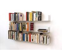 TEEbooks - 6 Mensole da Parete per Libri 60 cm Bianche | Mensole da Muro Design | Design Invisibile e Minimalista | Made in Italy