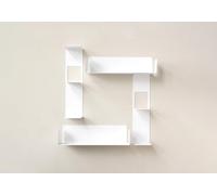 TEEbooks - Libreria design Carrée | Design Invisibile & Minimalista | Mensole per Libri | Made in Italy | Colore Bianco | Acciaio di Qualità | Facile da installare