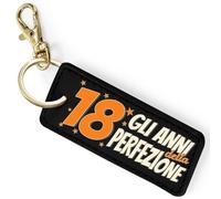 TeeDesign Portachiavi 18 Anni per ragazzo ragazza diciottesimo Compleanno amico amica studente e studentessa. Gadget Regalo - Perfezione 18 Anni