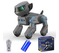 Teeggi RC robot cane giocattolo telecomandato per bambini 3-12 anni, programmabile robot canto interagire danza, robot intelligente cane supporta il controllo app, effetti leggeri