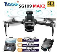 Teeggi SG109 MAX2 Mini drone con giunto cardanico stabilizzato a 3 assi 360 ° Laser per evitare ostacoli RC Quadcopter Motore brushless GPS C0.Drone SG109 MAX2 2B CB