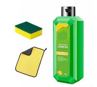 Teegxddy 1 PCS Potente detergente multifunzionale,latte detergente per la decontaminazione domestica multi-scena,rimuove efficacemente macchie e sporco su varie,Viene fornito con asciugamano e spugna