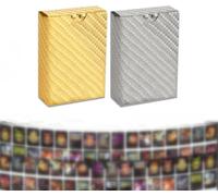 Teegxddy 110 x Gold Pokemon Cards Vstar Vmax Gold Foil Deck Box - Assorted V Cards - Includes Multiple Rare Film Tickets