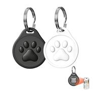Teegxddy 2 Pezzi Medaglietta cane con Codice QR, Tracker Intelligente anti-Smarrimento, Un Must per i Proprietari di Animali doMestici (Nero + Bianco)