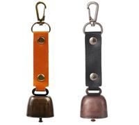 Teegxddy 2 Pezzi Vintage Campanaccio Mucca Escursionismo Campana Campana Dell'Orso Escursione Campane Campanelli Per Animali Domestici Per Escursioni All'Aperto, Ciondoli Per Zaini, Collane Di Animali
