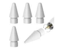 Teegxddy 4 Pezzi Punta per Apple Pencil 1st e 2nd Generazione,Pennino a matita resistente,Punte di Ricambio Precise e Altamente sensibili per Apple iPad Pencil(Bianco)