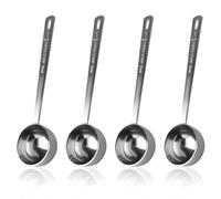 Teegxddy Cucchiaio Dosatore, 4 Pezzi Misurino Dosatore Caffe In Acciaio Inox Da 15 ml - Cucchiaio Da Caffè - Cucchiaio Da Caffè Con Manico Lungo -Per Misurare Caffè Macinato, Spezie, Polveri o Liquidi