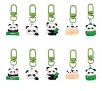 Teegxddy Portachiavi Panda da 10 Pezzi Portachiavi Decorativo, Portachiavi Animali,Portachiavi Bambini per Feste Compleanno