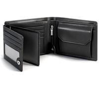 TEEHON Portafoglio Uomo RFID Blocking Portafoglio Uomo Slim Pelle in Microfibra con 13 Porta Carte di Credito Uomo, ID Window, Foto Window, Scomparti per Banconote, Confezione Regalo - Nero