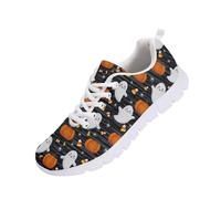 teeinprint Scarpe da corsa da donna, comode, con lacci, leggere, traspiranti, scarpe da tennis atletiche, Foglia d'acero autunnale gatto nero, 42 EU