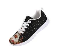teeinprint Scarpe da corsa da donna, comode, con lacci, leggere, traspiranti, scarpe da tennis atletiche, Motivo zucca foglia d'acero autunnale, 40 EU