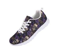 teeinprint Scarpe da corsa da donna, comode, con lacci, leggere, traspiranti, scarpe da tennis atletiche, Uccello rosso foglia d'acero autunnale, 41 EU