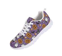 teeinprint Scarpe da corsa da donna, comode, con lacci, leggere, traspiranti, scarpe da tennis atletiche, Foglia d'acero autunnale gatto, 37 EU
