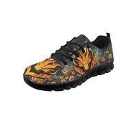 teeinprint Scarpe da corsa da uomo in rete traspirante, senza lacci, casual, da passeggio, Drago rosso., 43 EU