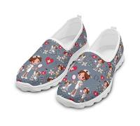 teeinprint Scarpe da corsa per le donne Outdoor Jogging Athletic Fitness Walking Sneakers Piattaforma Confortevole Mocassini, Nurse Medical Grigio, 41 EU